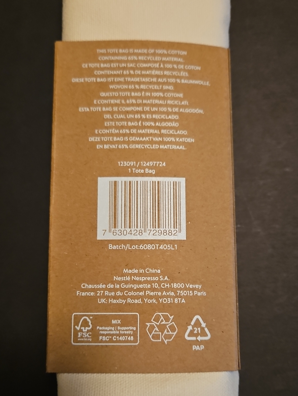 Tote Bag Nespresso - Picture 3 of 3